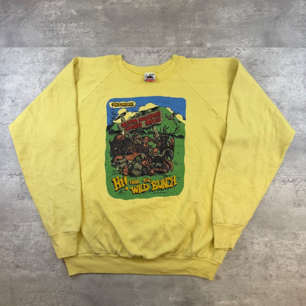 Vintage 1989 Fruit of the Loom Wichita Mountains Wildlife Refuge Sweatshirt XL